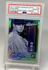 2017 Optic PRIZM Greg Bird REFRACTOR SIGNATURES AUTO SP /5 PSA 10 GEM MT POP1