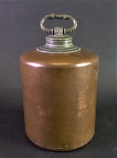-   barocke KUPFER FLASCHE mit Zinn Schraubverschluss - 18. Jhd.