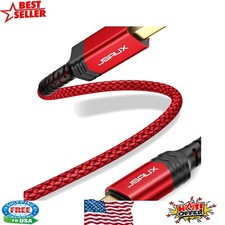 Nylon Braided USB C to USB B Printer Cable 3ft - Compatible with Major Brands