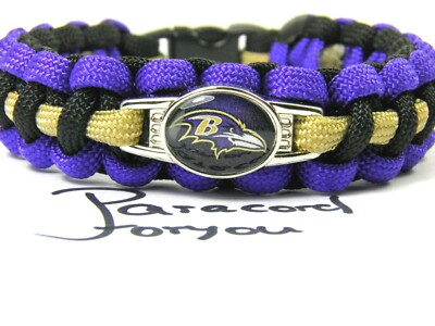 NFL Paracord Armband-Baltimore Ravens-2 Breiten-American Football