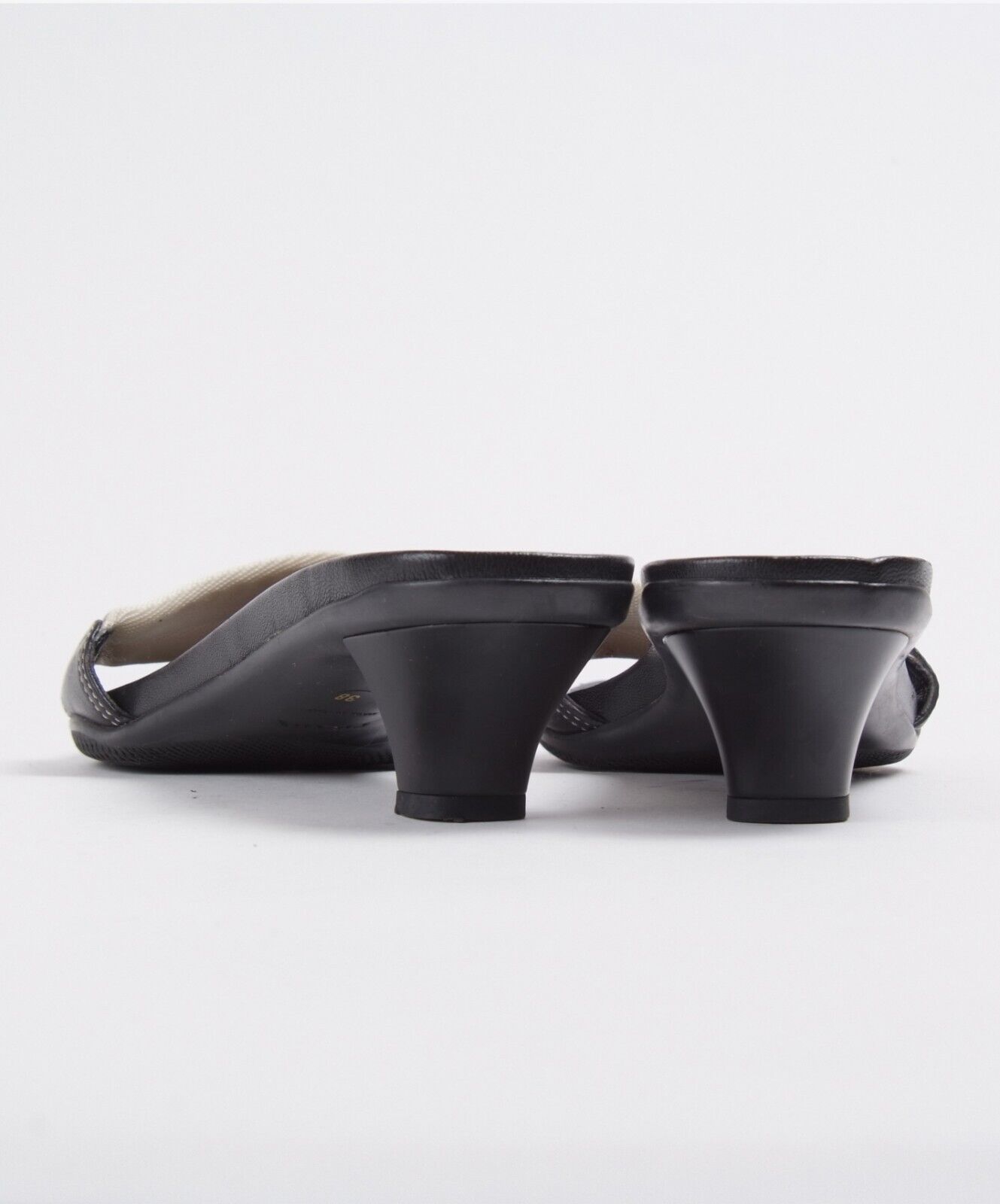 Prada Shoes Slip on Summer Sandals Logo Webbing & Rubber Soles EU38