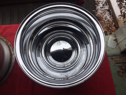 Vintage 1970’s Rocket 15 X 10 Chrome Reverse Smoothie Wheels Pair Hot Rod Gasser - Picture 2 of 12