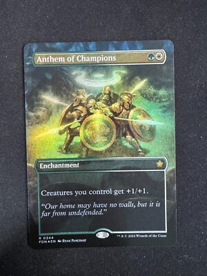 Anthem of Champions (BORDERLESS FOIL) - Foundations (Magic/MTG)