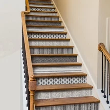 funlife 15 Strips Peel and Stick Stair Risers Stickers, Self Adhesive Boho St...