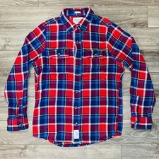 Abercrombie & Fitch Shirt Mens S Button Up Plaid Flannel Outdoor Cabincore Camp