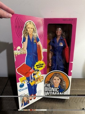 Vintage 1977 Kenner  Bionic Woman Figure 12'' New Mission Purse  Sealed-ish Box