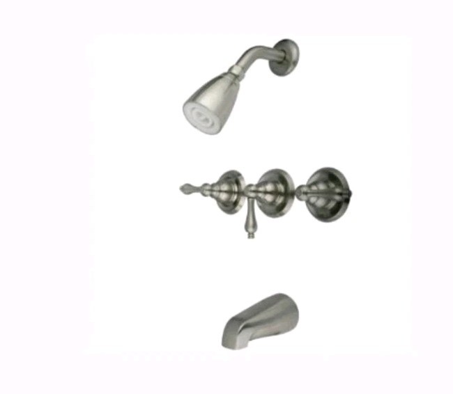 Kingston Brass Victorian KB238AL Tub & Shower Trim W/Valve- Brushed Nickel Finsh