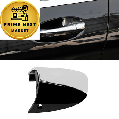 APESER Front Door Handle End Bezel Cover W205 Cap Black, Black 