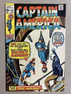 Captain America #131 Early Bronze Age 15 Cent Marvel Higher Grade But Tape Scar