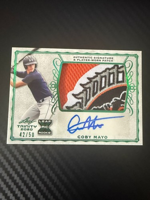 #ad 2020 Leaf Trinity #PA CM3 Coby Mayo patch auto # 50 $145.00