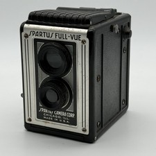 Spartus Full-Vue Box Camera Top View Made In The USA Vintage 1950's Untested