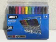 Hart Permanent Sharp Tip Markers Multi Color ...