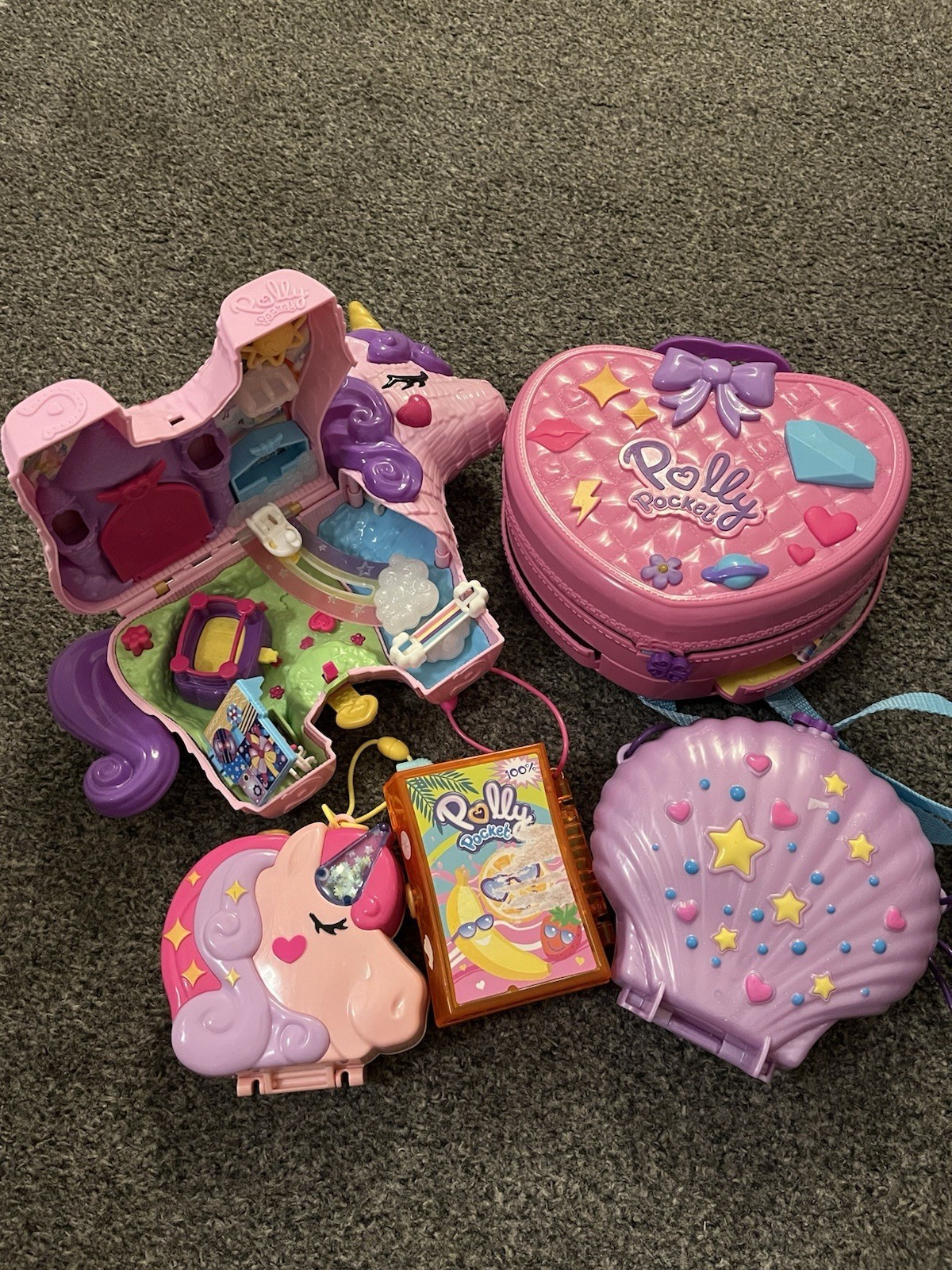 Polly Pocket Mixed Bundle Dolls, Houses, Bags, Backpacks Huge Toy Set
