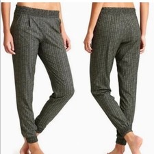 Athleta Aliso Size 2 Tropical Green Chevron Zig Zag Elastic Waist Joggers Pants