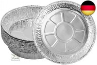 20 StüCk Tablett Aus Aluminiumfolie 8 Zoll, Rund Formen Aluschalen, Aluminum