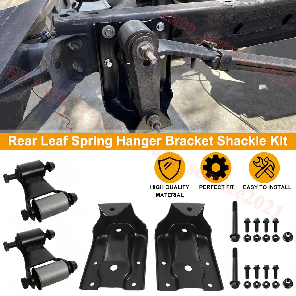Kit de grillete de soporte de suspensión de resorte de hoja trasera apto para Chevrolet Suburban 1500 2007 Foto 2 de 4