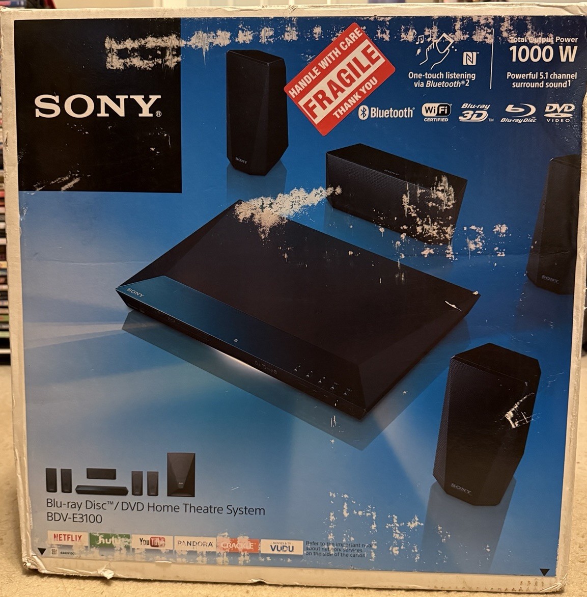 Sony BDV-E3100 Blu-Ray DVD Home Theater System 1000 Watts