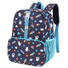 Kids Backpack for Boys - 15 Inch Space Backpack for Kids 4-7  A2-navy Space