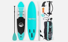 SereneLife Inflatable Stand Up Paddle Board- 6 inch Thick w/ Accessories & Bag