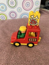 Vintage Lego Duplo Animal Transporter Zoo Keeper and Tiger Set 2661