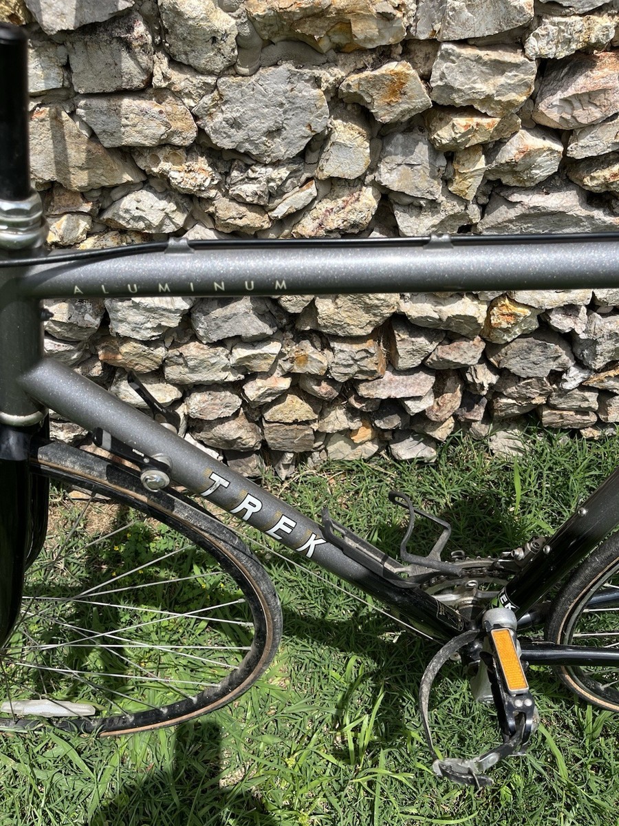 Vintage Trek 1000 USA Aluminum Road Bike cm Metallic Grey To Black  Fade 87