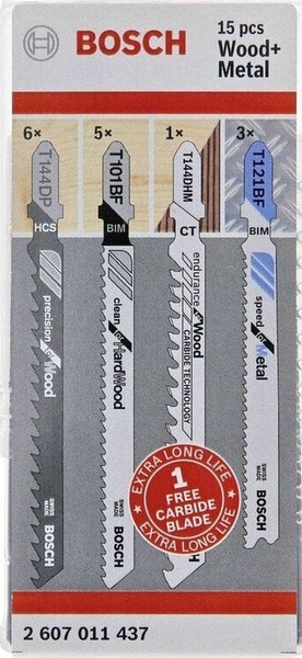 Bosch StichsäGeblatt-Pack Holz Und Metall 15-Tlg. - 2607011437 Neu (751)-image