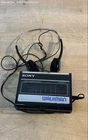 Vintage Sony WM-41 Walkman Stereo Cassette Player With Headphones Red Case