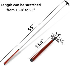 Retractable Pool Bridge Stick Billiard Bridge Stick with Removable Bridge Head