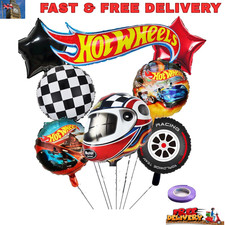 Senidea 8 Stück Hot Wheels Folienballons Set für Racing Motiv Geburtstag Party Deko
