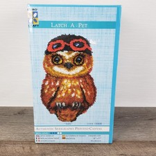 Latch A Pet Latch Hook Kit Ari 18008 Owl Bird 16x27 Yarn Craft