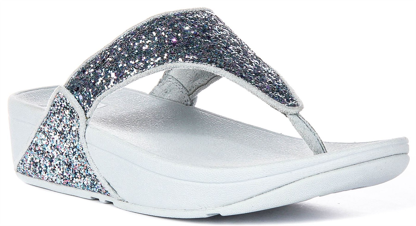Fitflop Lulu Multi Tonal Glitzer Zehensteg Damen Sandale IN Blau EU 36-42 15690₽