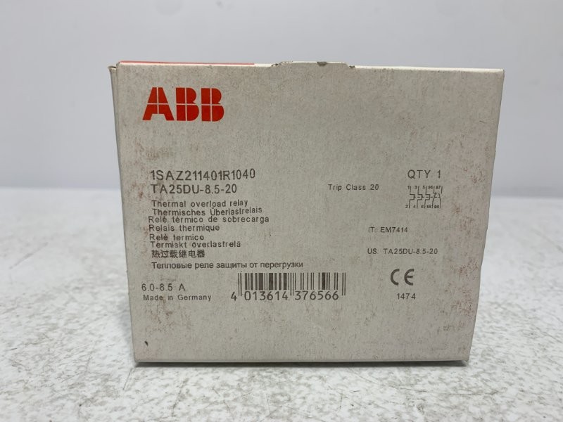 ABB TA25DU-8.5-20 Thermal Overload Relay 6.0-8.5A 690V