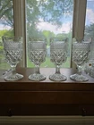 Vintage Anchor Hocking Wexford Clear Glass Water Goblets 6.5"-Set of 4