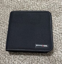 Nintendo 3DS Black Carrying Case 3DS Logo Zipper Game Slots Carry All XL