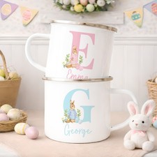 Personalised Easter Mug, Children's Easter Enamel Mug, Kids Easter Gift
