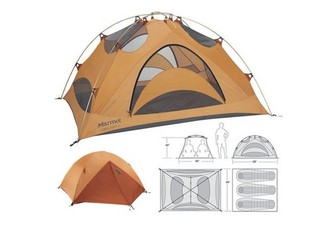 Marmot Limelight 3 Person Tent (2011 2013 Model)Dark Green Excellent Condition