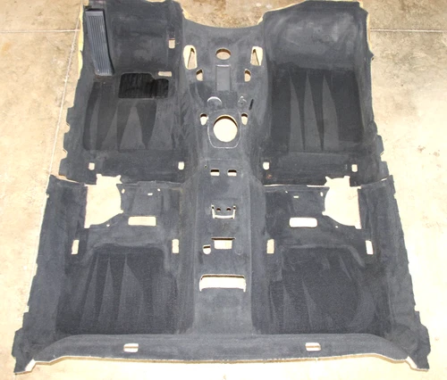 BMW OEM E90 E91 06-12 black carpet floor trim front rear set 7265866 7265890