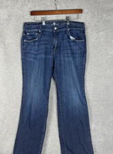 7 For All Mankind Austyn Jeans Mens 38 Blue Denim Bootcut Relaxed Made USA