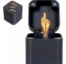 Middle Finger in a Box - Surprise Gift for Office Desk or Home Decor