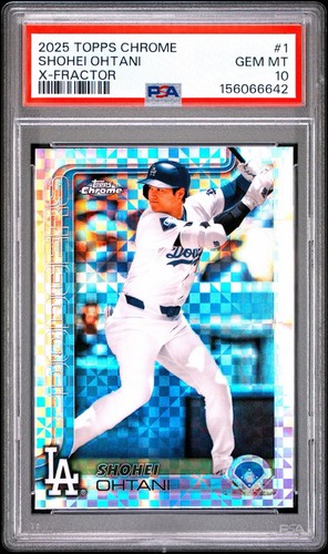 2025 Topps Chrome - Shohei Ohtani #1 X-Fractor Dodgers MVP