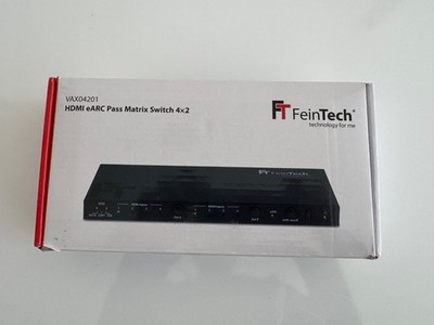 FeinTech VAX04201 HDMI eARC Pass Matrix Switch 4x2 Soundbar Atmos + TV & Beamer