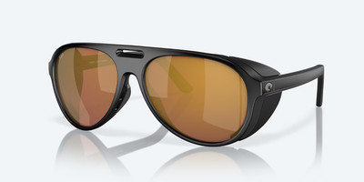 NEW Costa Del Mar Grand Catalina Matte Black / Gold Mirror POLARIZED Glass 580G