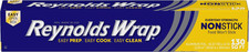 Reynolds Wrap Non Stick Aluminum Foil, Nonstick Aluminum Foil Roll, Prevents Foo