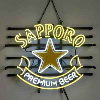 20''x16'' Sapporo Premium Beer Light Lamp Neon Sign With HD Vivid Printing Bar MM