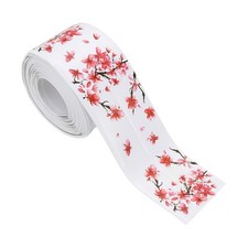 Caulk Tape Self Adhesive Toilet Caulking Sealant Strip Red Flowers 1.5" x 10.5'