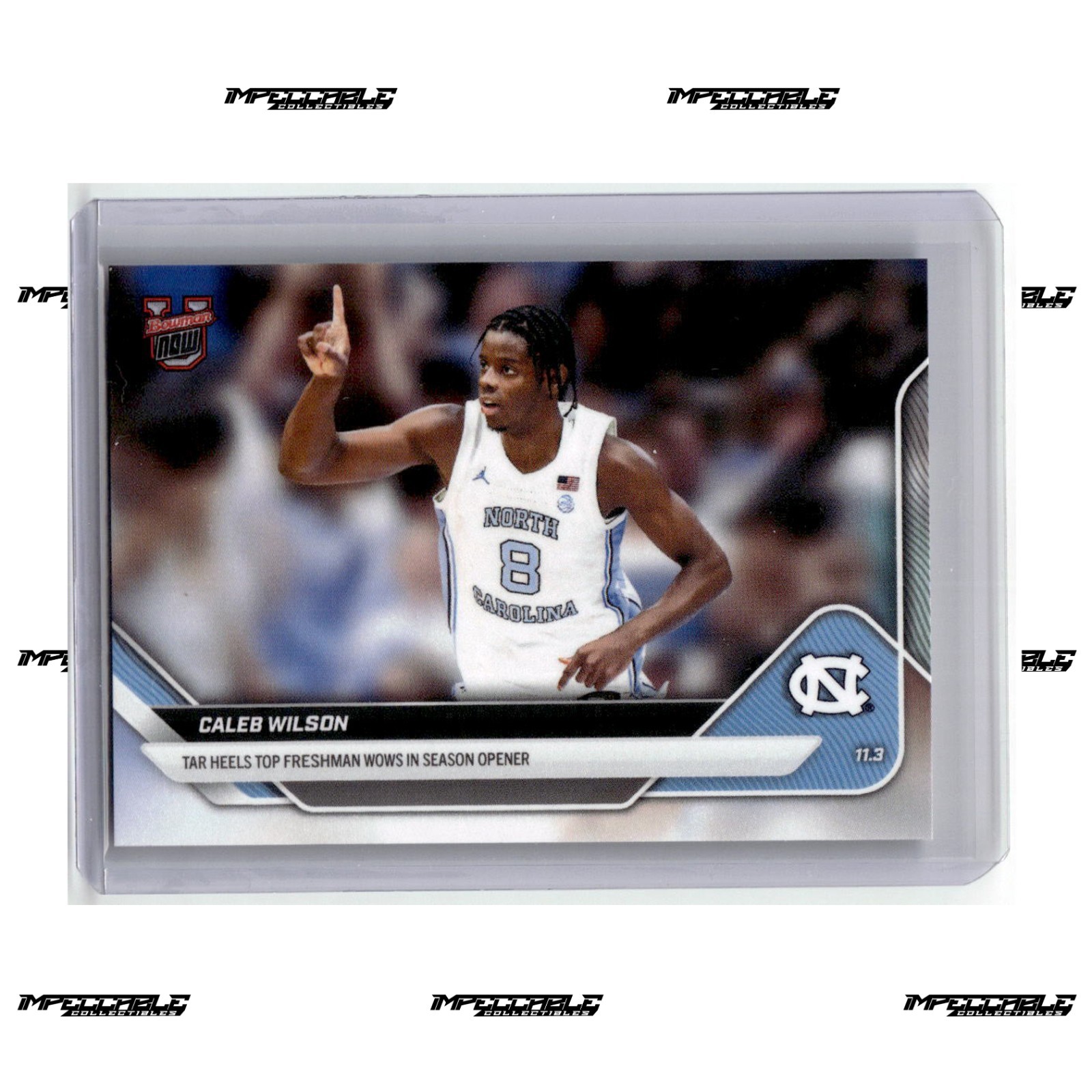 2025 Bowman U Now - #8 Caleb Wilson Rookie /832 Top Freshman Wows IN HAND