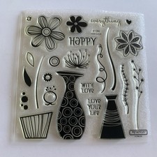 My Acrylix Acrylic Stamp Set With Love D1284 CTMH Flowers Vases Blossoms