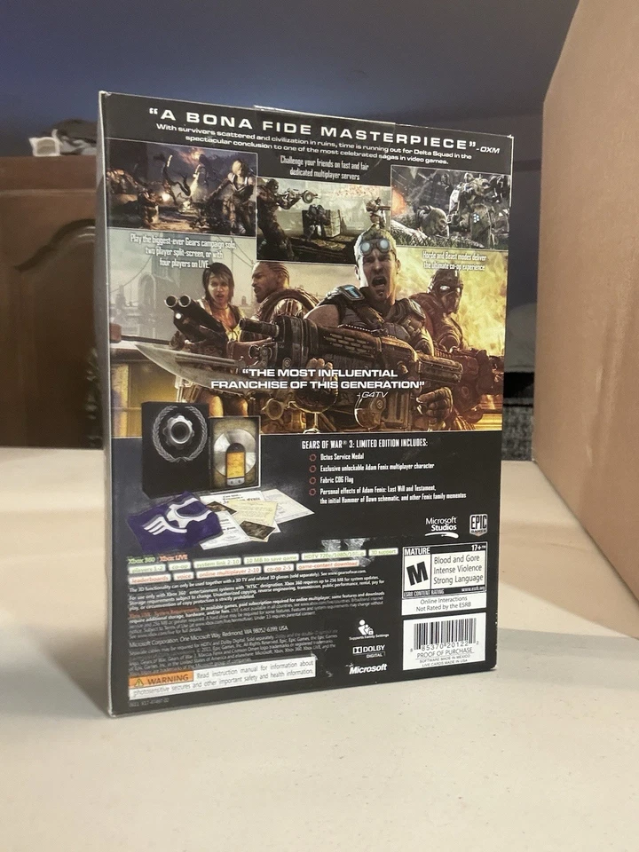 Gears of War 3: Limited Collector's Edition (Xbox 360, 2011) Brand New - SEALED! - Image 3 of 4