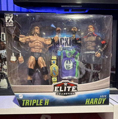 WWE Elite Collection Triple H & Jeff Hardy 2-Pack Boxed w/ Belt & Shirt