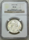 1946-D Walking Liberty Half Dollar NGC MS66 Frosty Bright Luster PQ #U323F